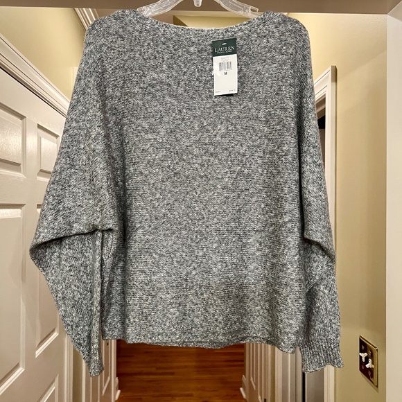 Ralph Lauren Sweaters - NWT Women's Lauren Ralph Lauren Heather Gray Boat Neck Batwing Sweater MEDIUM